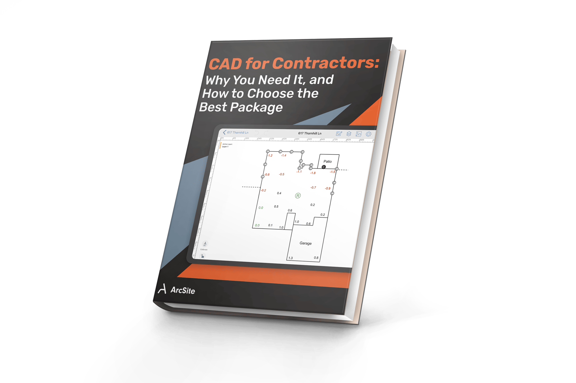 Book Cover Mockup  CAD for Contractors