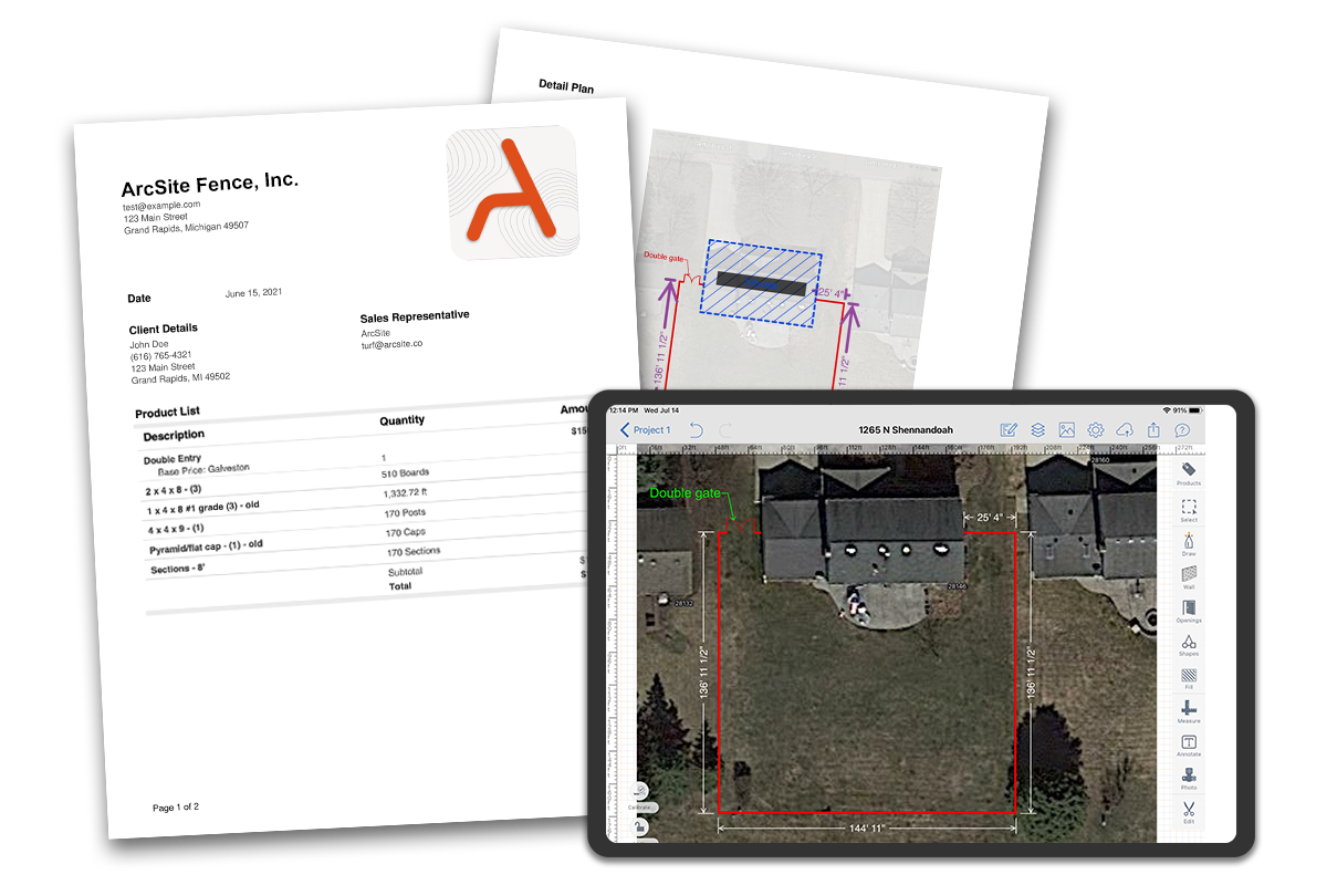 Fencing Estimate and Material List Software | ArcSite
